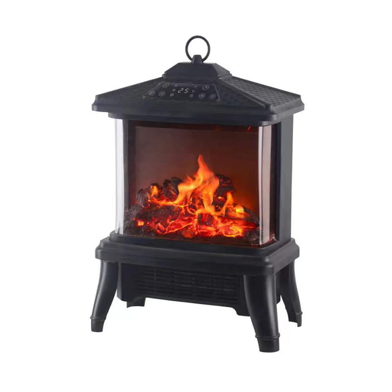 Digital 3D Flame Electric Ceramic Heater With LED Display And Handle